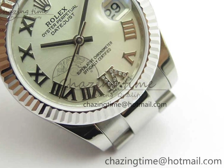 0104 Datejust 31mm 278271 SS BP Maker Best Edition Silver Roman Dial on Oyster Bracelet Trendy 2746